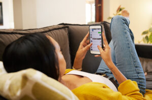 Women Using Her Phone